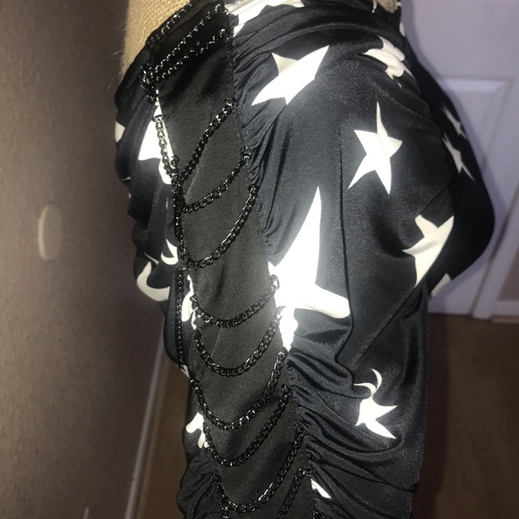 Navy Blue and White Star Dress - Picture 6 of 6